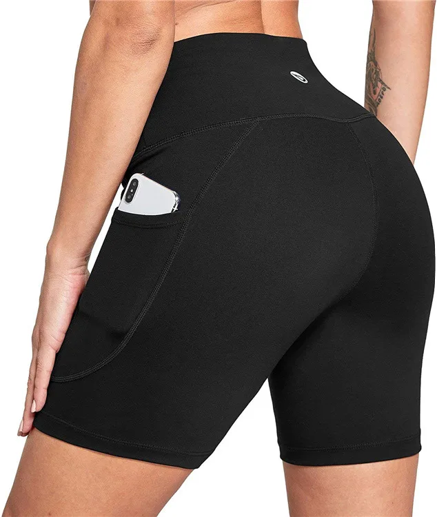 High Waist Push Up Yoga Short Mujer Gym Sportswear Cycling Shorts With Phone Pocket Women Fitness Cycling Leggings Yoga Clothing