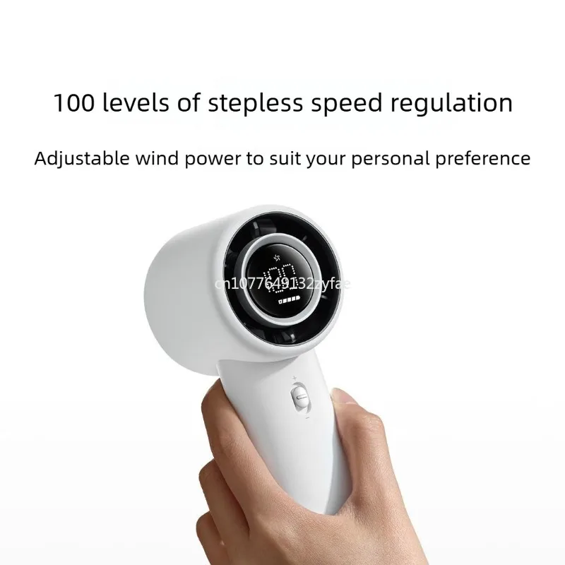 Xiaomi Handheld Fan Neck Fan 100 Speed ​​Settings Powerful Fan 40 Hour Battery Life LED Digital Display Type-C Charge Summer New