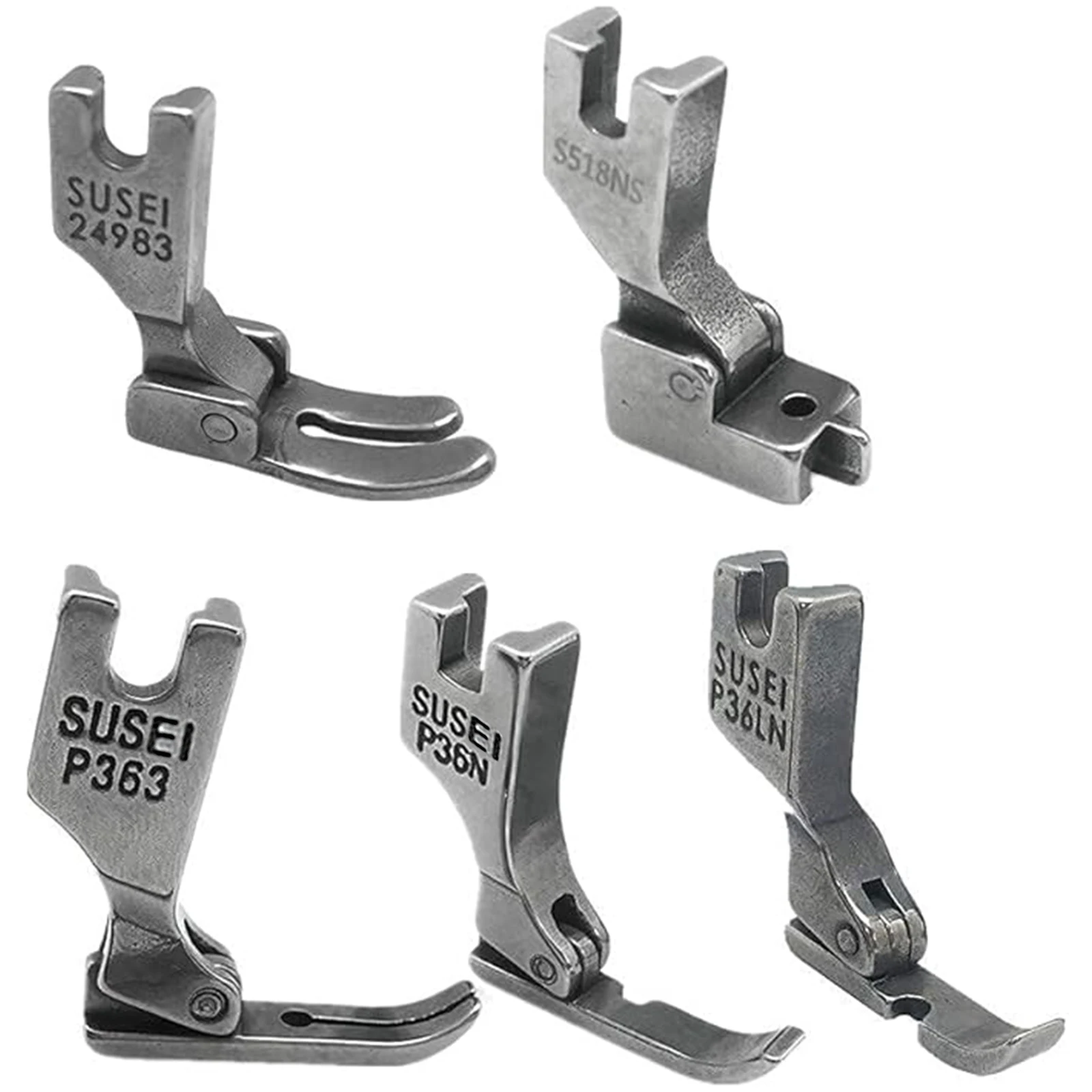 5PCS #S518NS+P36LN+P36N+P35+P363 Industrial Sewing Machines Presser Foot For Juki DDL-555, DDL-5550, DDL-8500 Sewing Accessories