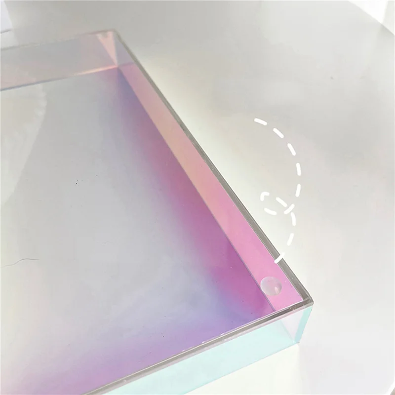 

ABWP-4X Acrylic Transparent Water Cup Tray Teacup Jewelry Storage Tray Creative Simple Color Dessert Decorative Tray