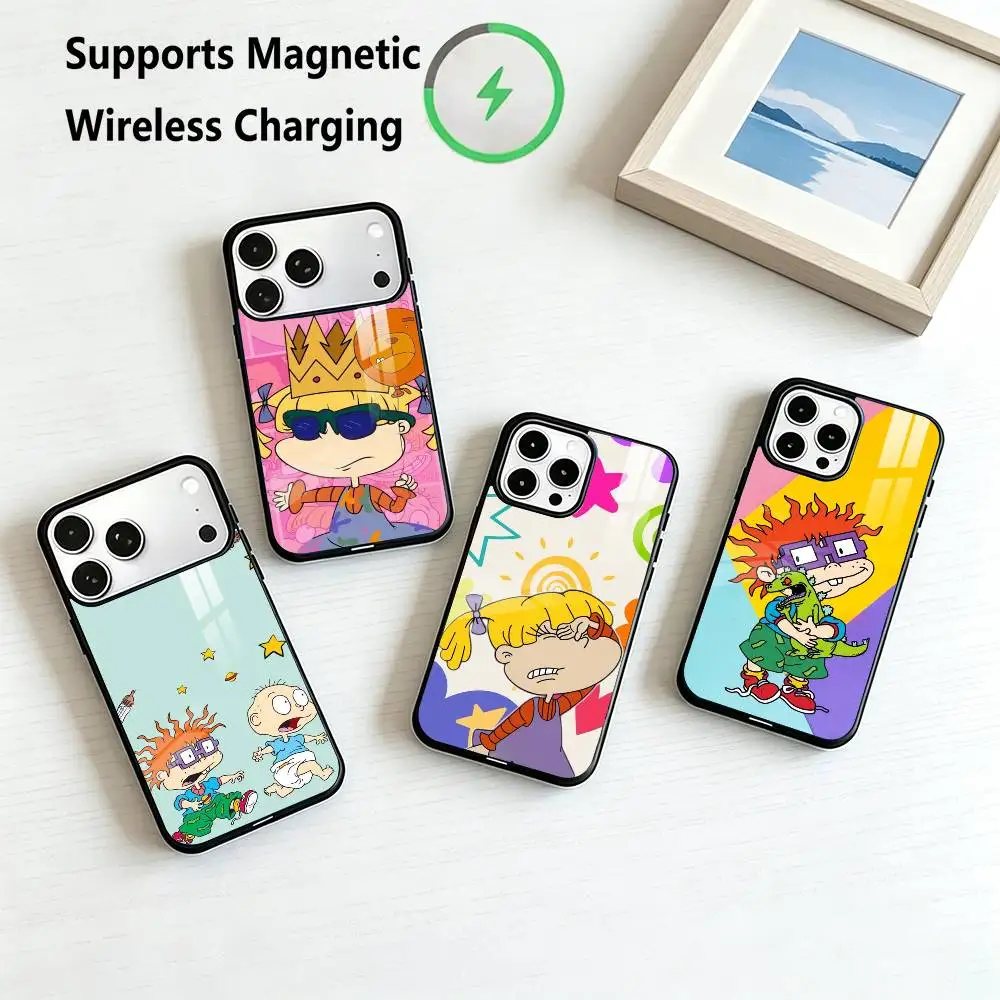 Rugrats-S Cartoon-N Phone Case For iPhone17,16,15,14,13,12,11 Plus,Pro Compatible with magnetic wireless charging Gift