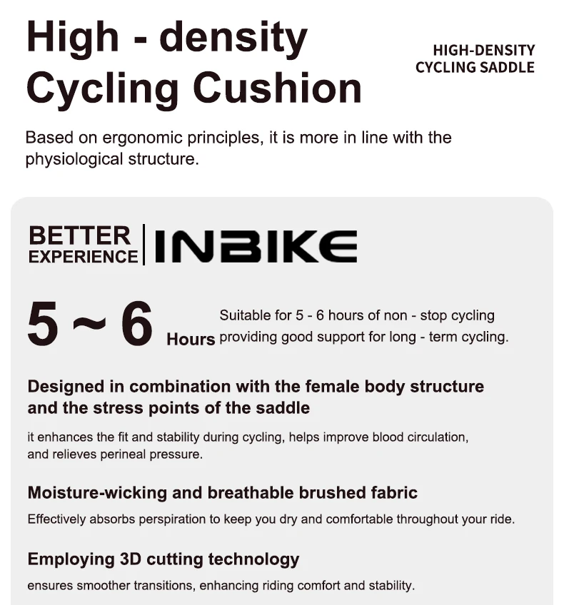 INBIKE Herbst Winter Neuer Stil Damen Fleece-Trägerhose Hochgeschnittene Warme Langstrecken-Radhose – Detail 2