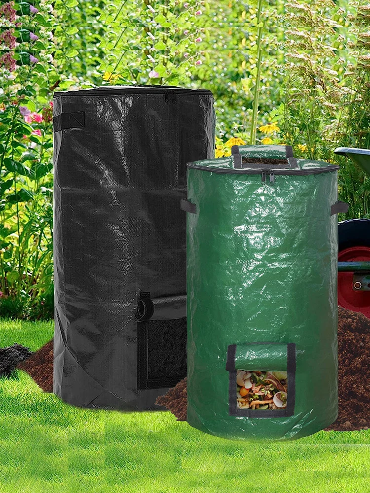 PE composting bag for leaf litter, self-made nutrient soil composting box