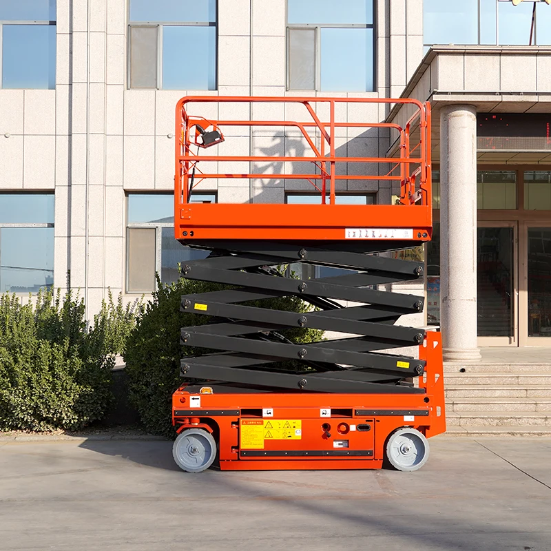 China Wheel Type Working Lift Platform 200kg 230kg 450kg Self-propelled Scissor Crane Platform with 10m 12m 14m Lifting Machine