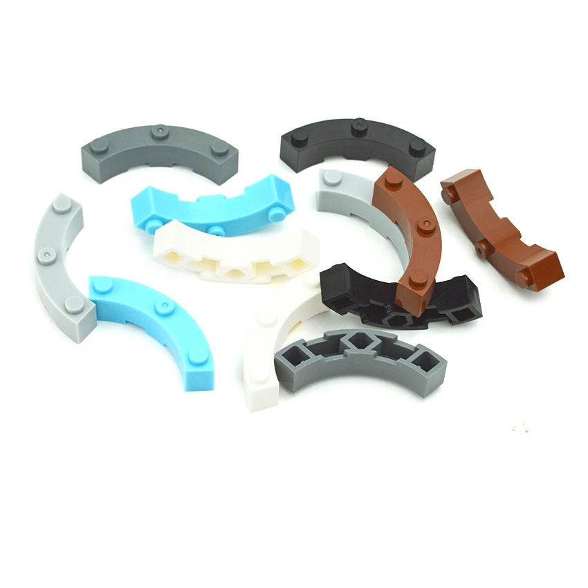 

Building Blocks Technical Parts DIY Accessories Round Corner 4x4 Curved Brick with 3 Studs 48092 Educational Toys for Children