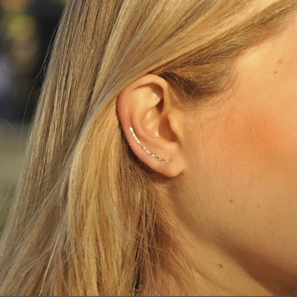 

Earrings 14K Gold Filled Handmade Hammered Climber Earring Jewelry for Women Party Birthday Daily Gifts