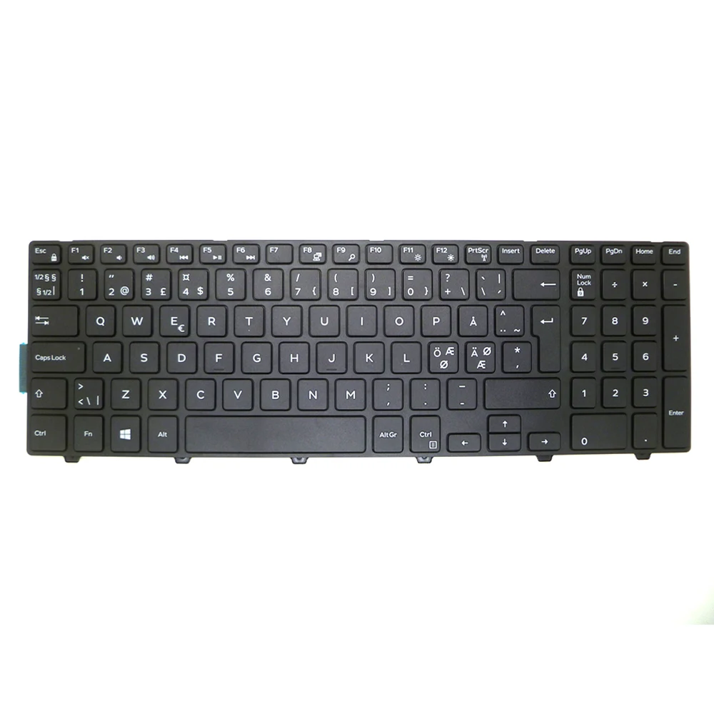 NE Nordic Keyboard For DELL 5551 5552 5555 5557 5558 5559 5566 5576 5577 7557 7559 5748 5749 5755 5758 5759 3541 3542 0VHH8X New