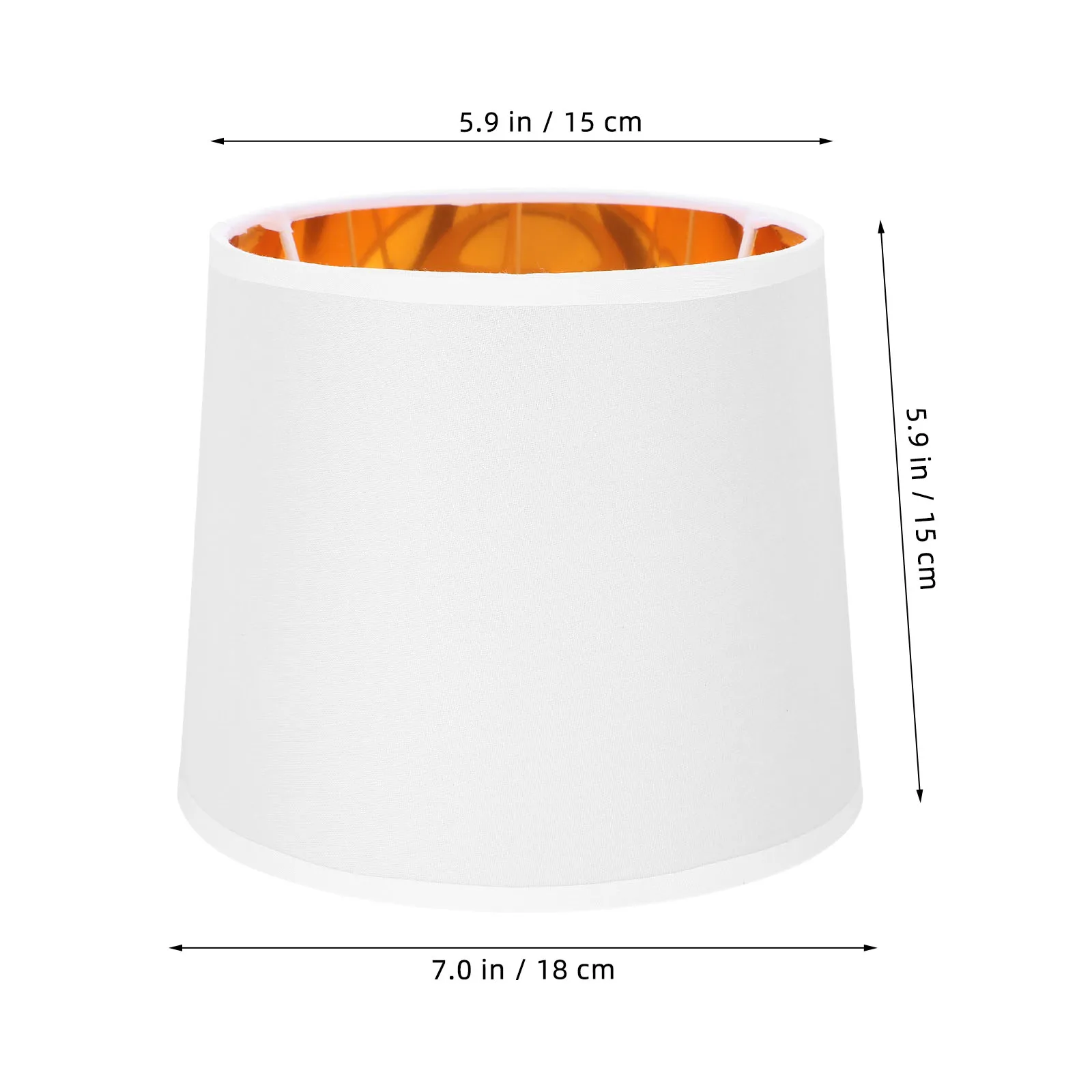 

Льняной абажур, белый внешний золотой внутренний современный плетеный абажур, простой декоративный домашний настольный торшер, замена крышки