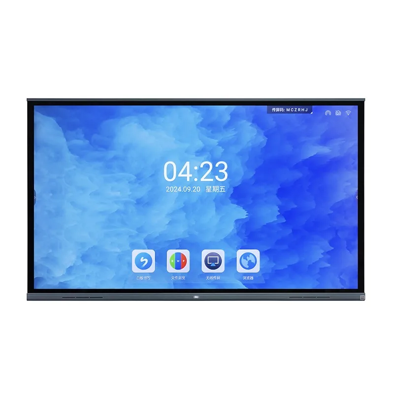 75 Inch Finger Touch 4k Lcd Digital Signage Display Smart Board Interactive Flat Panel for Education and Meeting