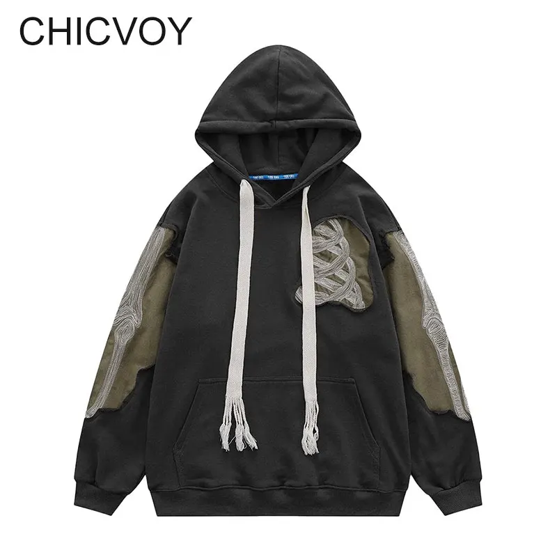 

Chicvoy Gothic Y2K Unisex Grunge Oversized Hoodie Sudaderas Jacket Streetwear Zip Up Sweatshirt Pullover Harajuku Retro Hoodies