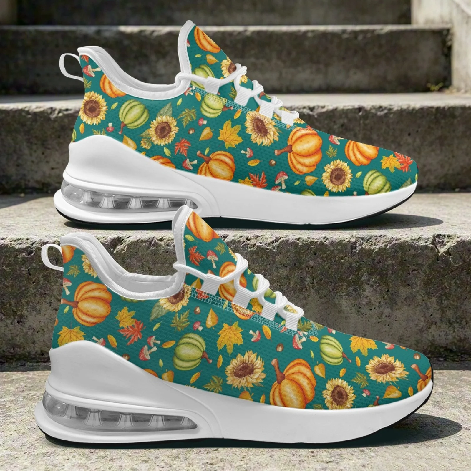 XIXIRIMIDO Thanksgiving Air Cushion Shoes for Woman Sneaker Running Shoes Autumn/Winter Casual Shoes Festive Gifts for Family