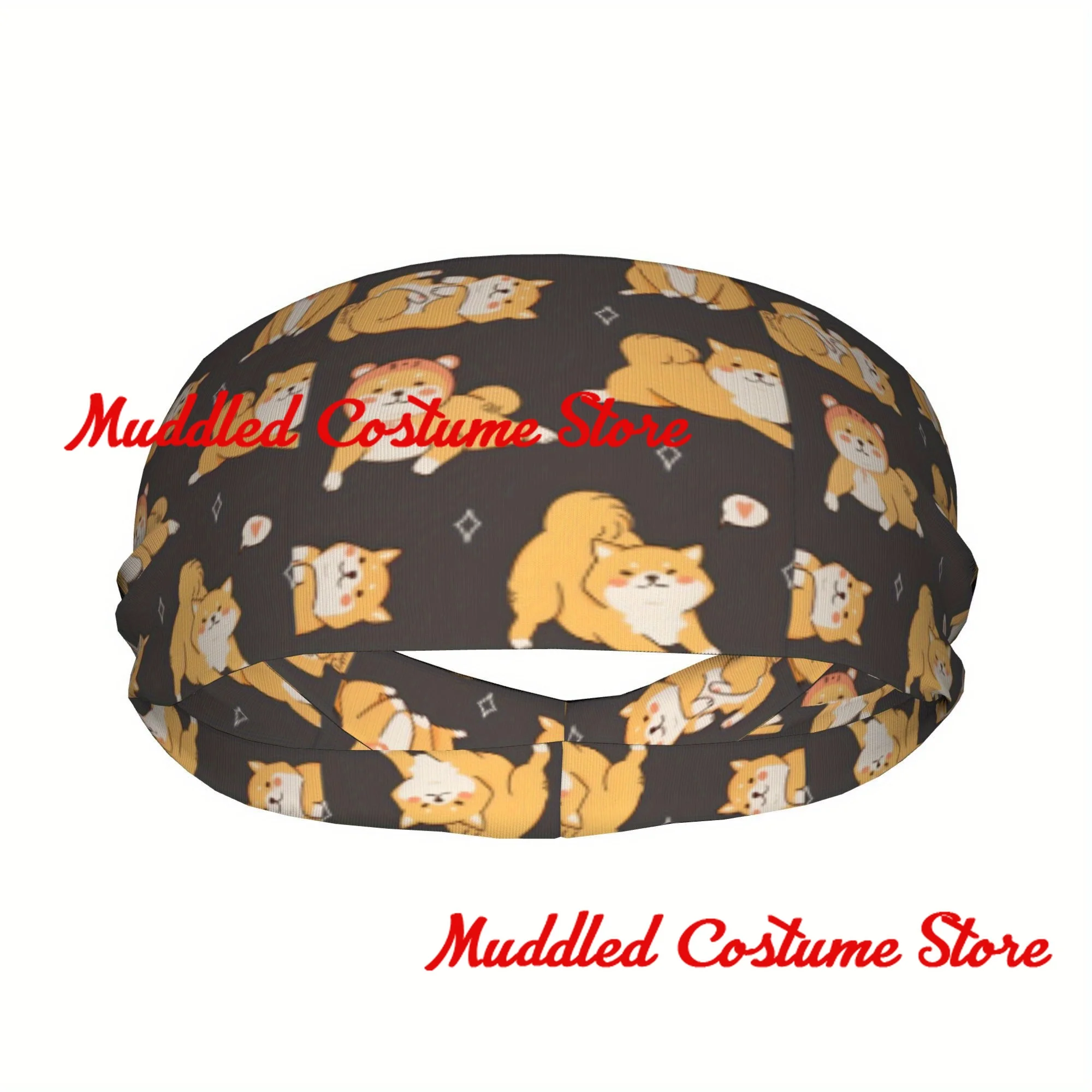 

Cute Cartoon Dog Akita Star Unisex Sports Headband Yoga Fitness Stretch Sweatband Hair Band Elasticity Headband