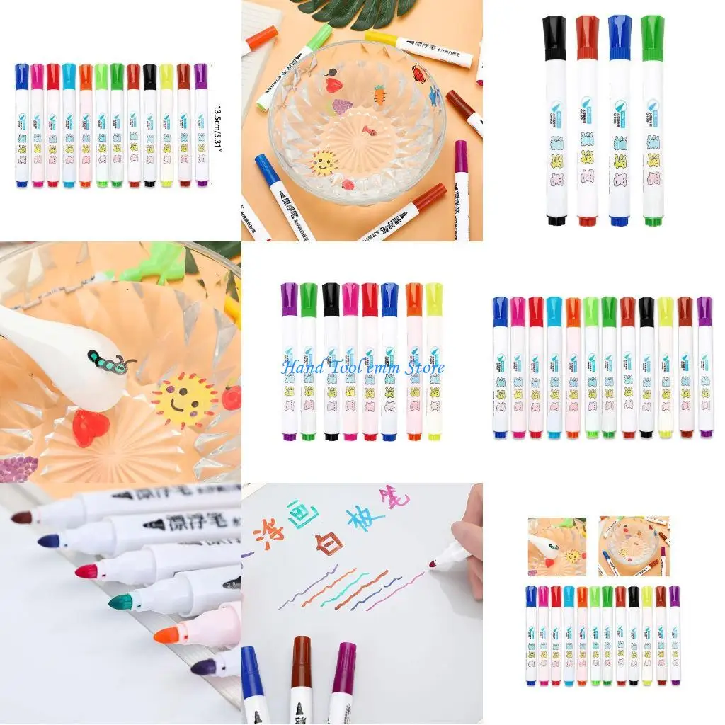 

H37F 4/8/12 цветов Волшебная плавающая чернильная ручка Ручки для рисования водой Ручки для рисования водой