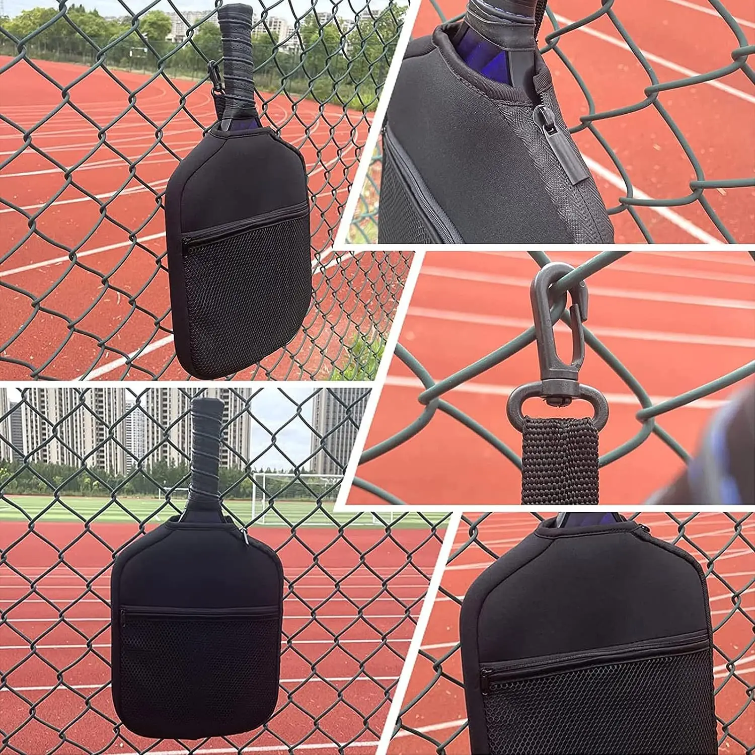 SONGYI Pickleball Paddle Cover Neoprene Sleeve with Lanyard Mesh Pocket Lightweight Foam Storage Case Protects Pickleball Racket - Image 5