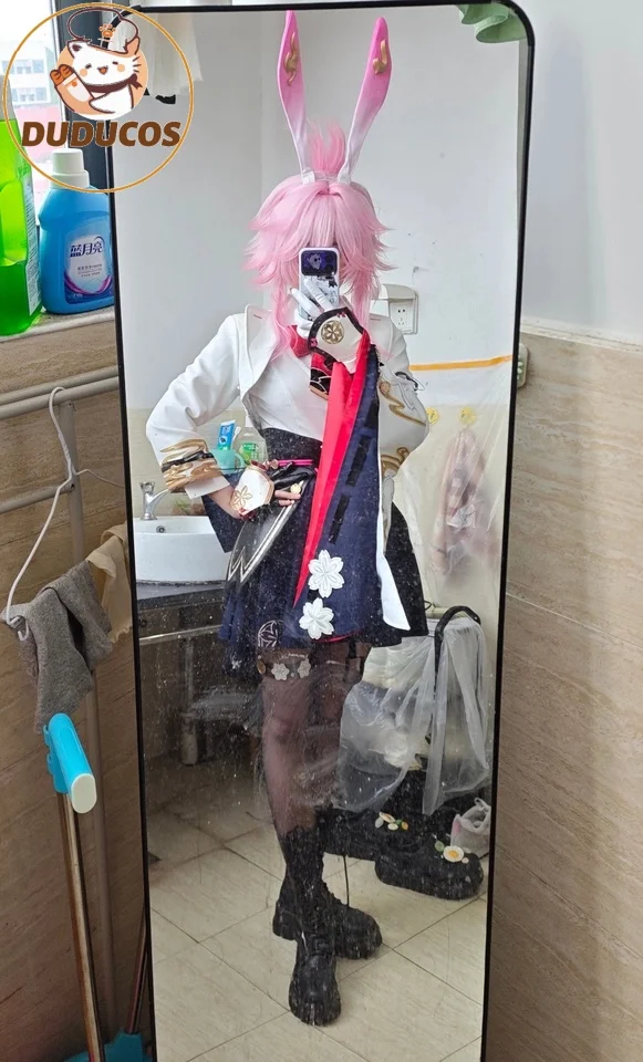 DUDU-SR Honkai Star Rail Evanescia Cosplay Costume Outfit Carnival Halloween Anime Game Role Play Uniform Dress Wig Prop