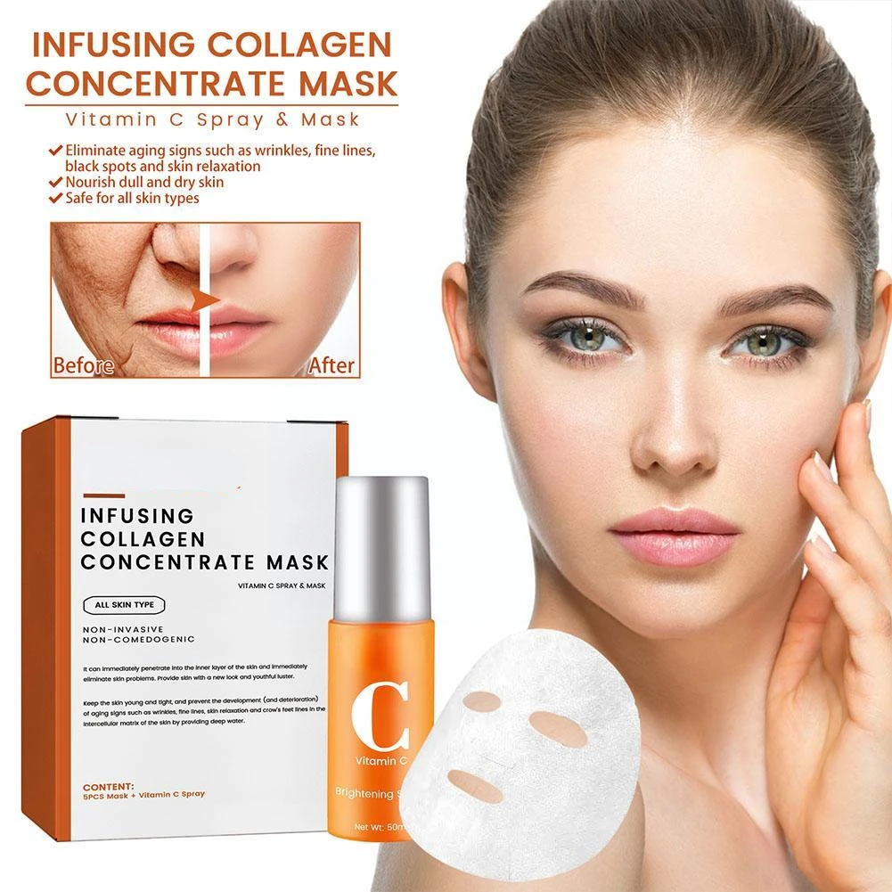 Facial High-Protein Collagen Film Water-Soluble Mask Eye Lifting Circles Bags Dark Firming Light Lines Fine Fades and Mask