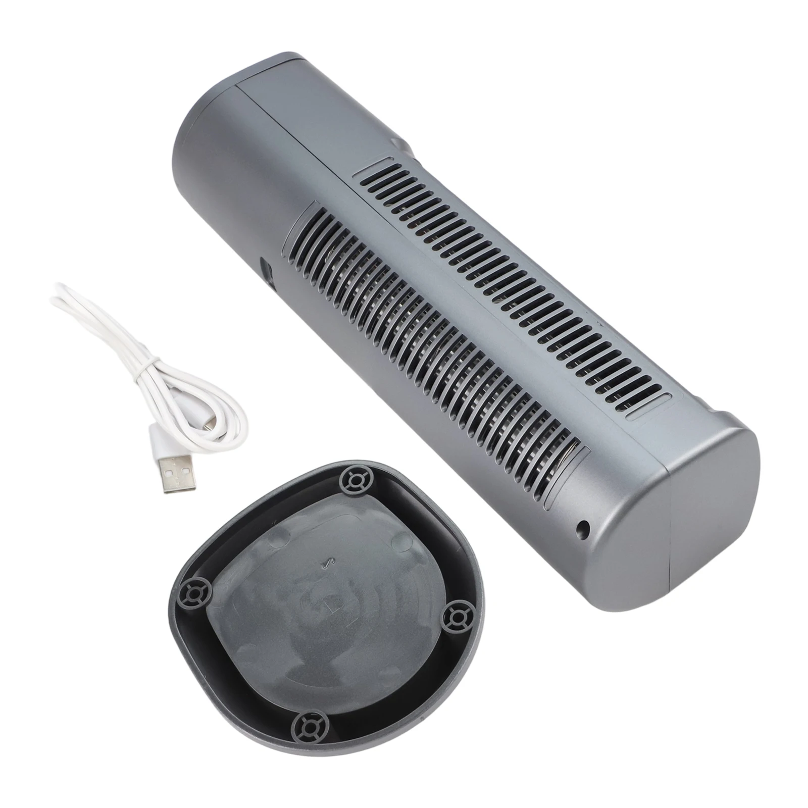 Compact Tower Fan with 3 Adjustable Speeds and Digital Display 1200mAh Cordless Design for Personal Cooling Anywhere