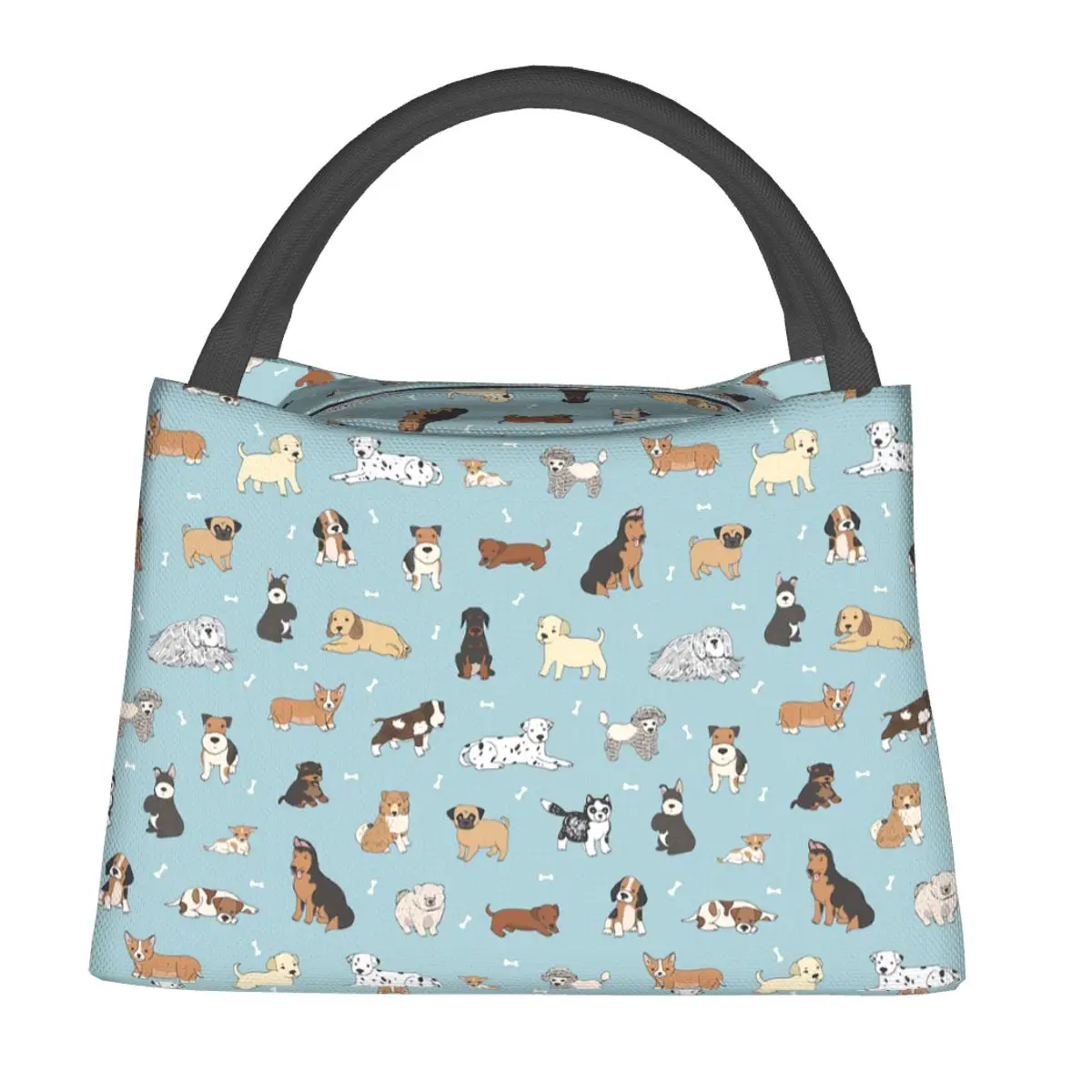 Puppy Dog Insulated Lunch Bag for Women Kids Leakproof Food Boxes Thermal Lunch Box Tote