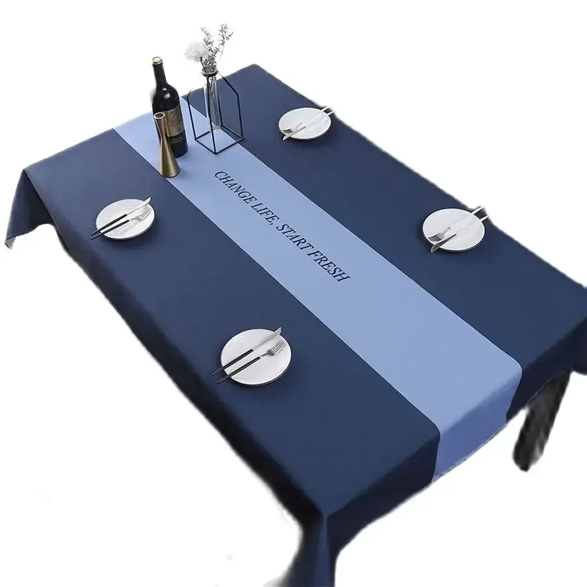 Modern Simple Style Striped Tablecloths Living Room Table Decoration Rectangular Waterproof and Oil-proof Tablecloth Manteles