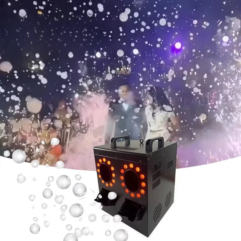Small foam props double LED stage smoke bubble machine wedding bar performance 1500 watts power supply