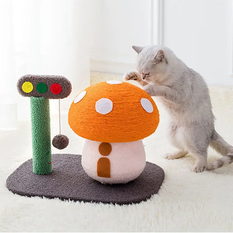 

Mushroom Cat Climbing Column Sisal Wear-Resistant Vertical Frame Cat Climbing Frame Multi-Functional Cat Scratching Cat Toy