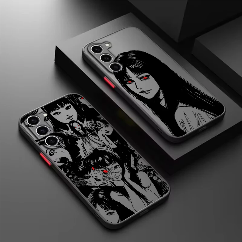 T-Tomie K-Kawakami Cool Animie Frosted Translucent For Samsung A53 A52 A33 A32 A51 A71 A21S A13 A73 A50 A22 A12 5G Cover