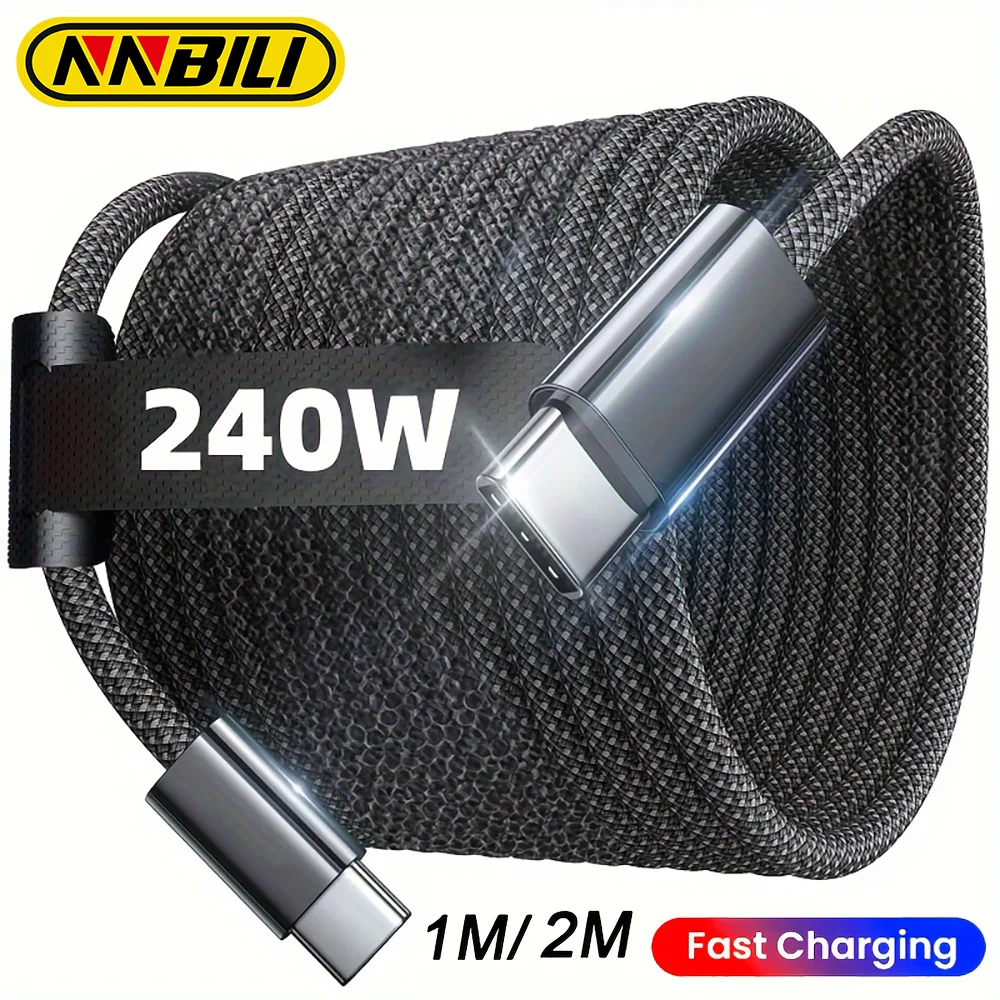 

NNBILI 240W super fast charging PD high-speed transmission TYPE C to USB C data cable for Samsung iPhone 16 17 MacBook iPad Cord
