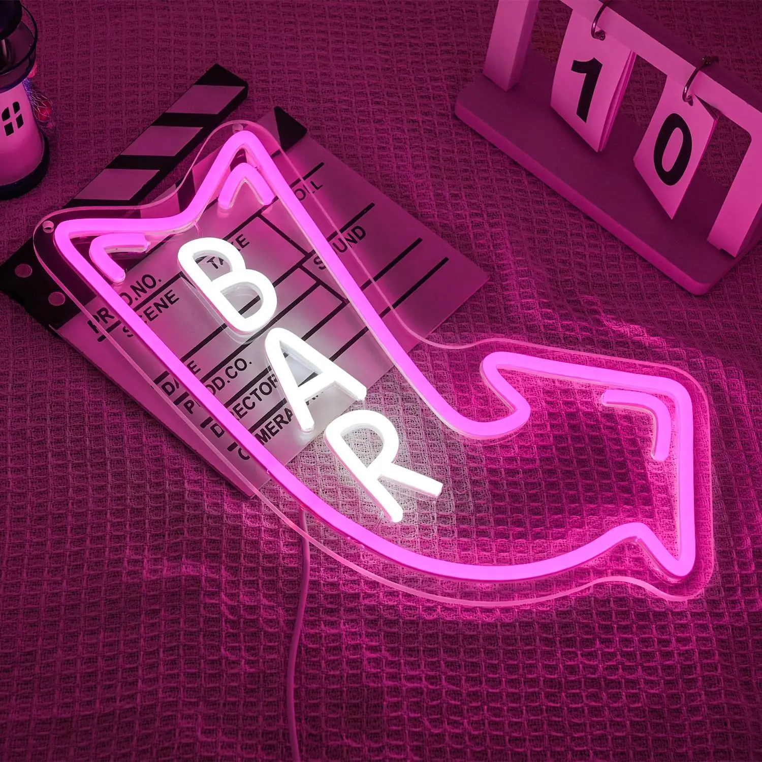 BAR Neon Sign USB Powered LED Neon Light Restaurant Gaming Room Home Bar Party Man Cave Christmas Wall Decor Xmas Gift