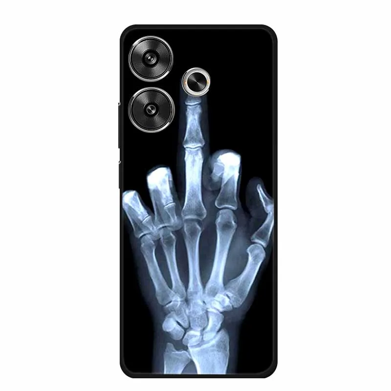 ل Xiaomi Redmi 13 13x حافظة Redmi13 x غطاء الهاتف الذئب الأسود سيليكون لينة الغطاء الخلفي ل Xiaomi Poco M6 4G حافظة M 6 Plus Coque #2