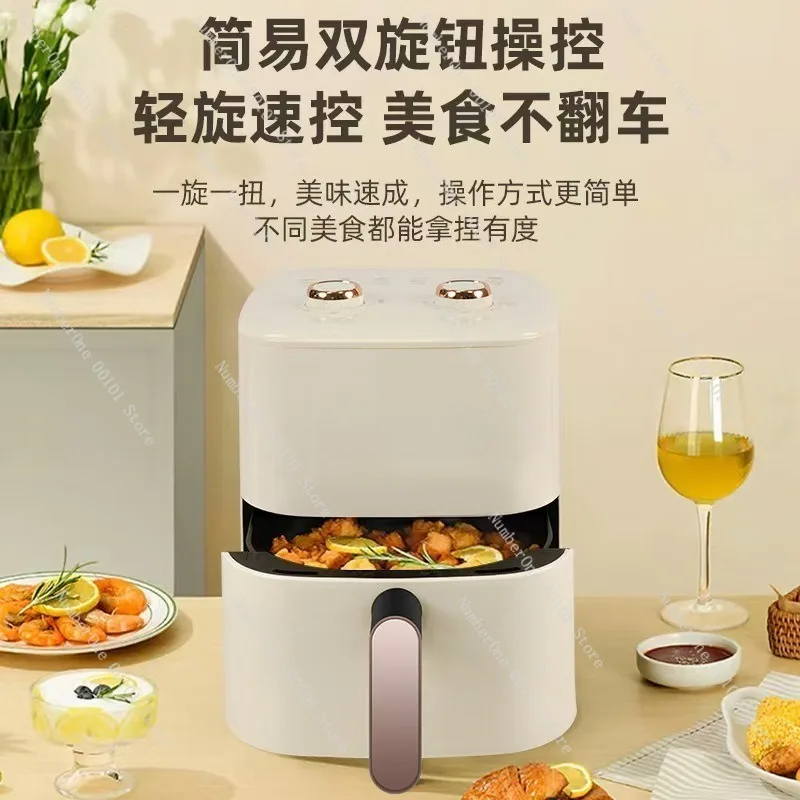 New Electric Oven,Large-Capacity Fully Automatic 5L Air Fryer,Intelligent Multi-Functional Household Oven,Non-Reversing View view 4