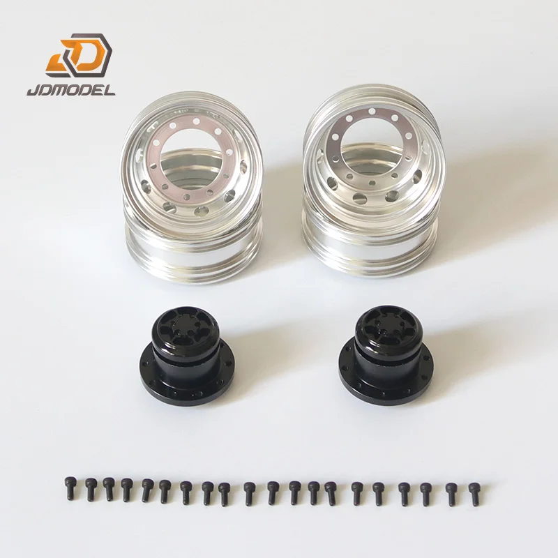 

RC JDM MODEL Trailer Hub Metal Drum Rear Narrow Hub Static Point Model JDM-7 For Tamiya Rc Truck Trailer Tipper For Scania Man