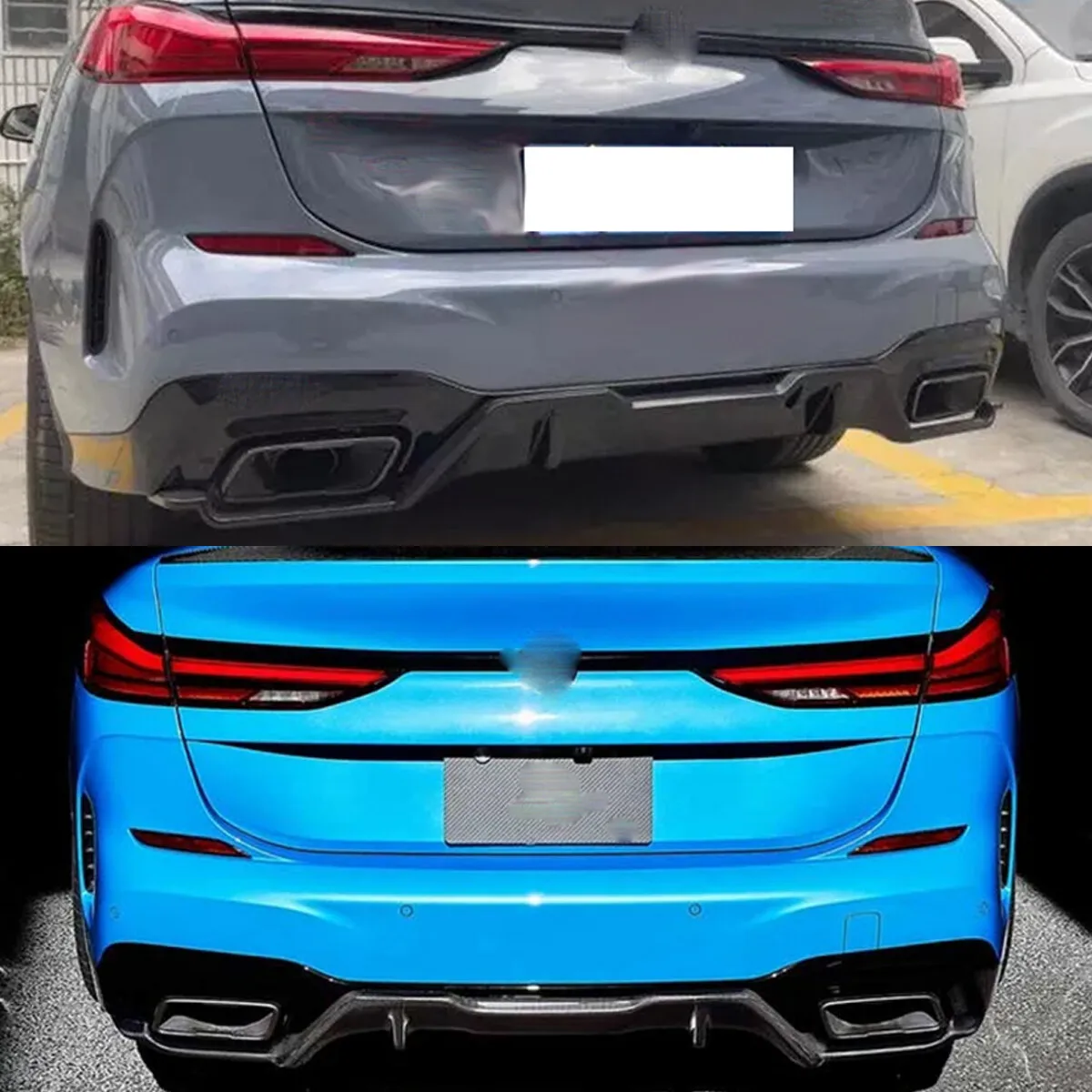 

Rear Bumper Diffuser Lip For BMW 2 Series F44 218d 220i 228i M235i 2020 2021 2022 2023 2024 tail spoiler bumper carbon look