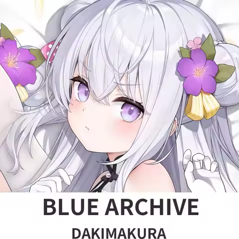 Shirasu Azusa Dakimakura Hugging Body Pillow Case Anime Blue Archive Pillow Cushion Cover