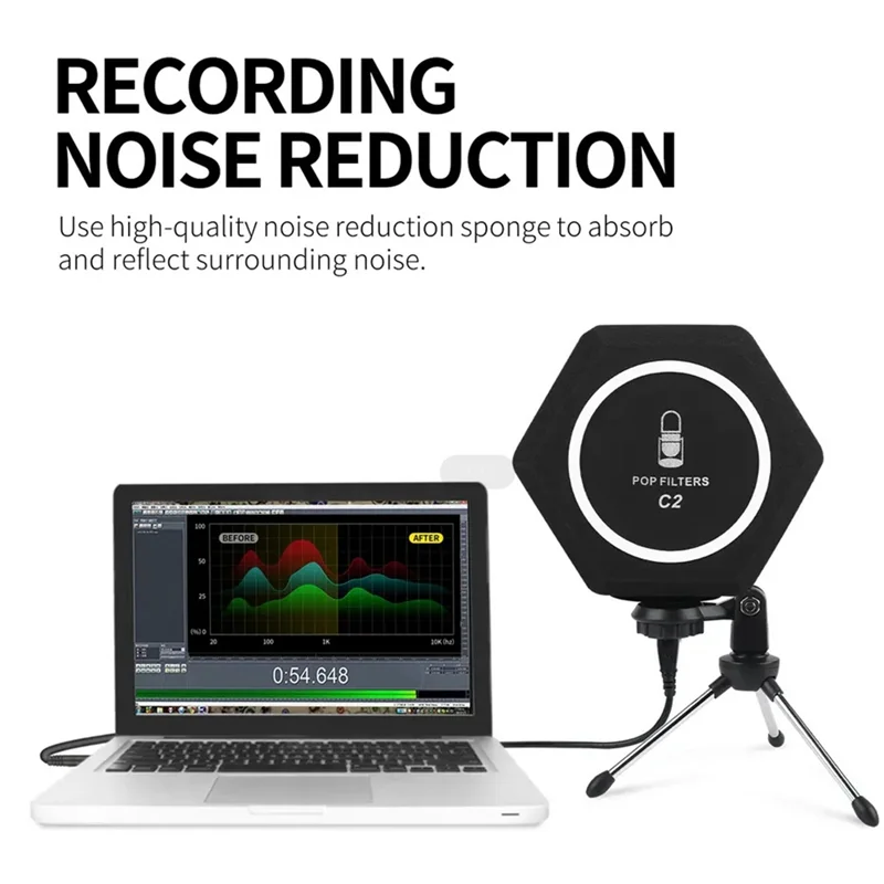 

-N07R Микрофон Шумопоглощающий ветровой экран Микрофон Ветровой экран Акустический для студий звукопоглощающий микрофон Звукопоглощающий пенопласт Вокальный изоляционный шар