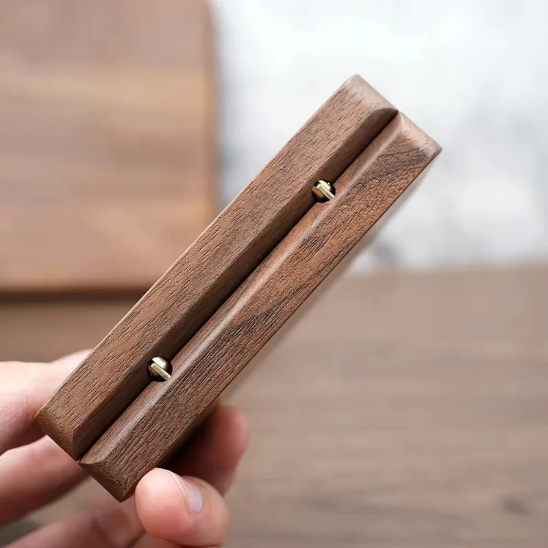 Free Custom Walnut Wooden Ring Necklace Box Personalized For Wedding Anniversary Gift Necklace Earring Ring Storage Jewelry Box - view 5
