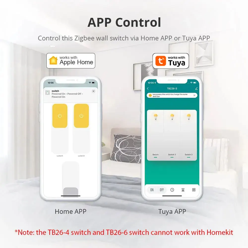 Zemismart Tuya Zigbee Smart 3 Gangs Light Switch Brazilian Wall Interrupter Alexa Google Home Work with Homekit