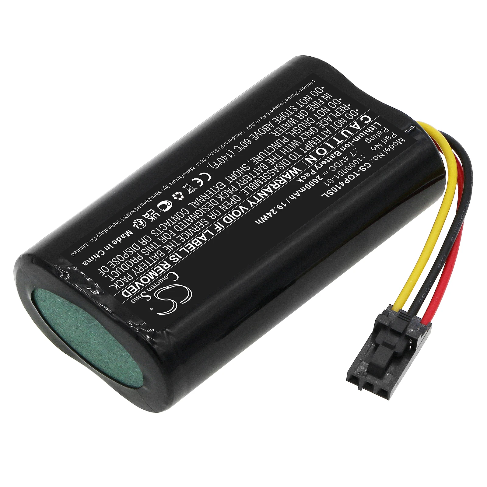 CS Replacement Battery For Topcon Hiper GPS SR, SR GPS, TPSWT41 1000001-01 2600mAh / 19.24Wh GPS, Navigator