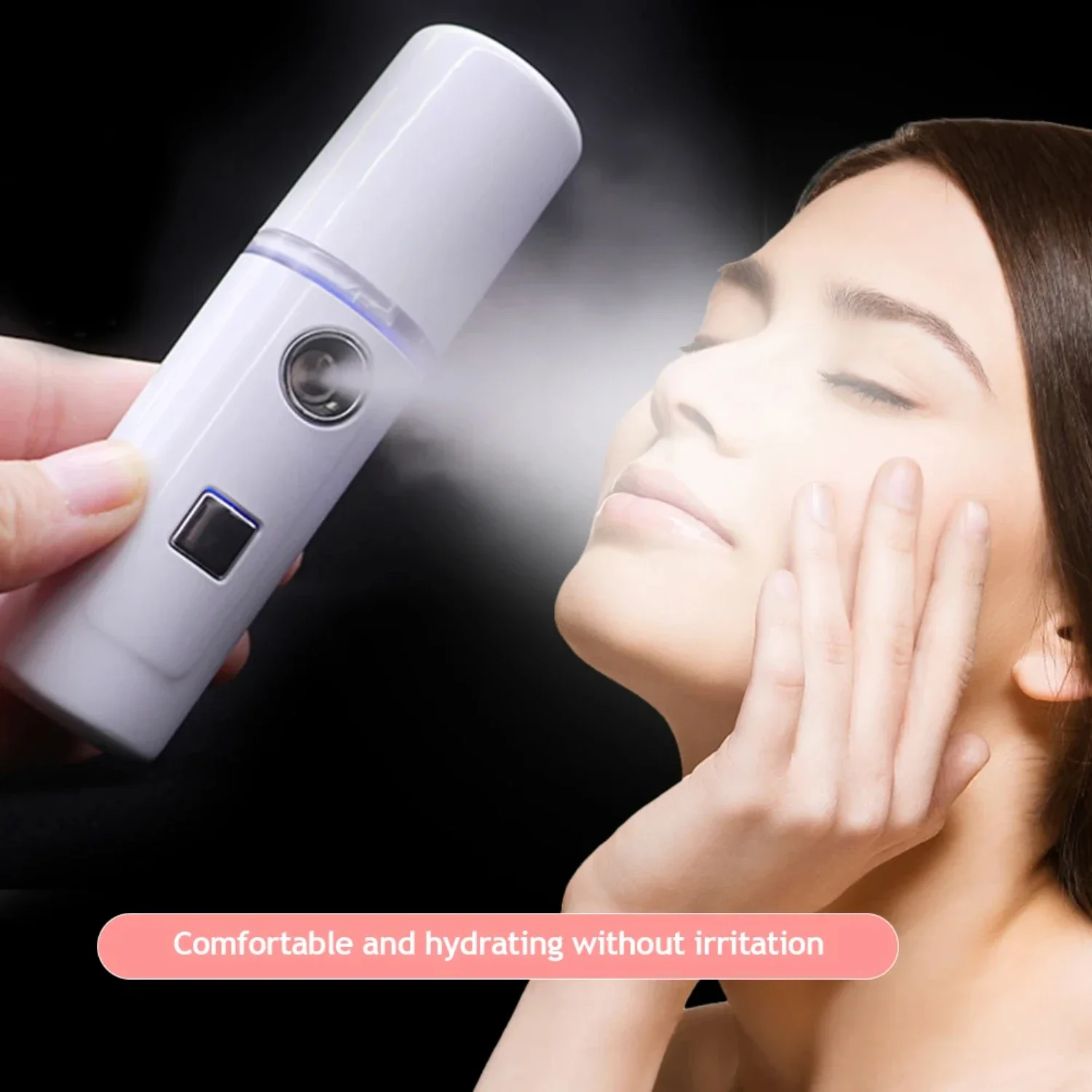 Compact Chargeable Personal 30ml Facial Sprayer Atomizer with Rain Cloud Design - Bedroom Mist Cooler for Enhanced Comfort and S