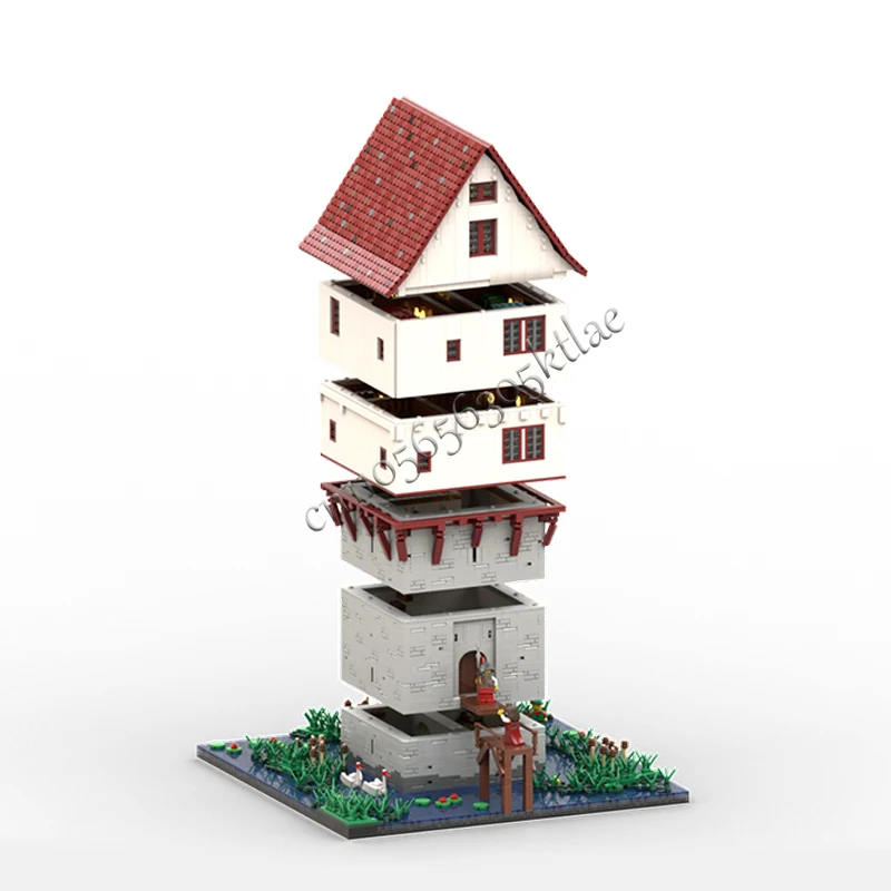 10737 pçs cidade rua cena torre casa moc personalizar bloco de construção modular educacional crianças design diy montagem brinquedo presente