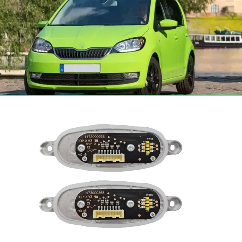 

F9-новый светодиодный модуль передних фар, 2 шт. 5E0941645/1473000368 для Skoda Octavia 3 2012-2019, источник дневных ходовых огней