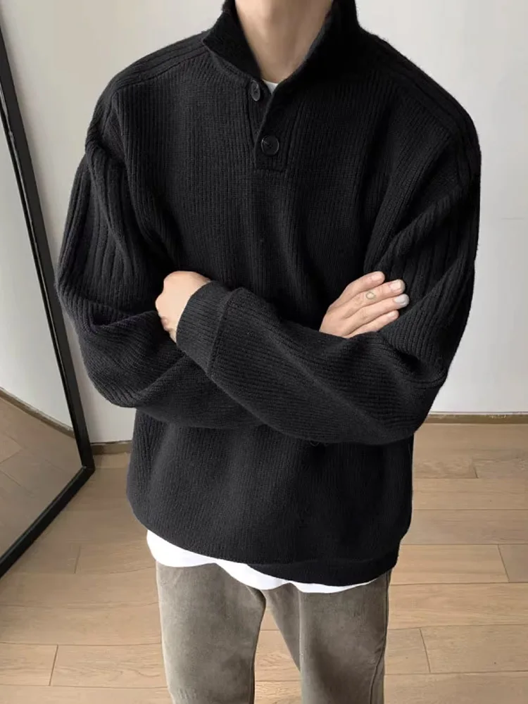 Maglieria da uomo a collo alto Lazy Sle Abbigliamento interno Base irt Premium Feel Cleanfit Cappotto maglione lavorato a maglia Stagione invernale Abbigliamento casual