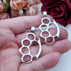 HOT!!! Brass Knuckle Dusters Fashion Jewelry Vintage Jewelry Charm bracelet Necklace pendant Accessories