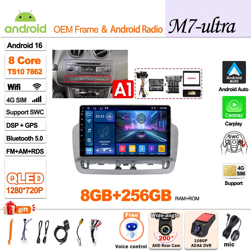 Android 16 For SEAT Ibiza 6J IV 4 2008 - 2015 Multimedia Video Player Car Radio Player Auto Stereo CarPlay Mirror Link DVD QLED image 3