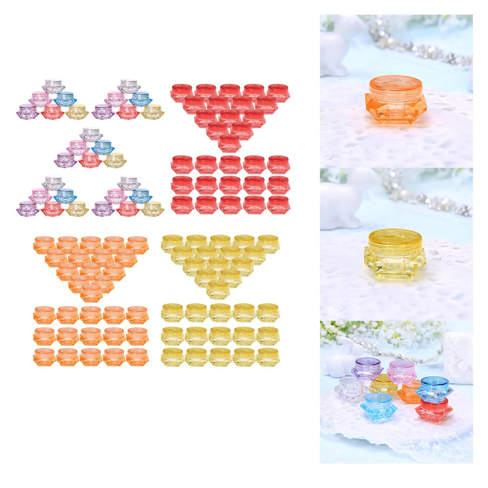 30Pcs Cosmetic Pot Jars Lightweight Cosmetic Packaging Airtight Small Bottle Compact