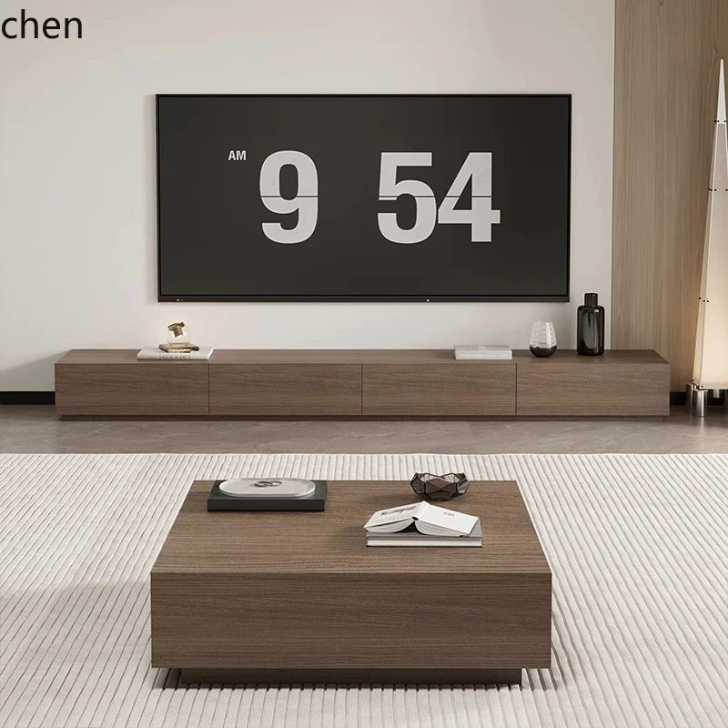 

HTT solid wood TV cabinet living room home floor locker simple