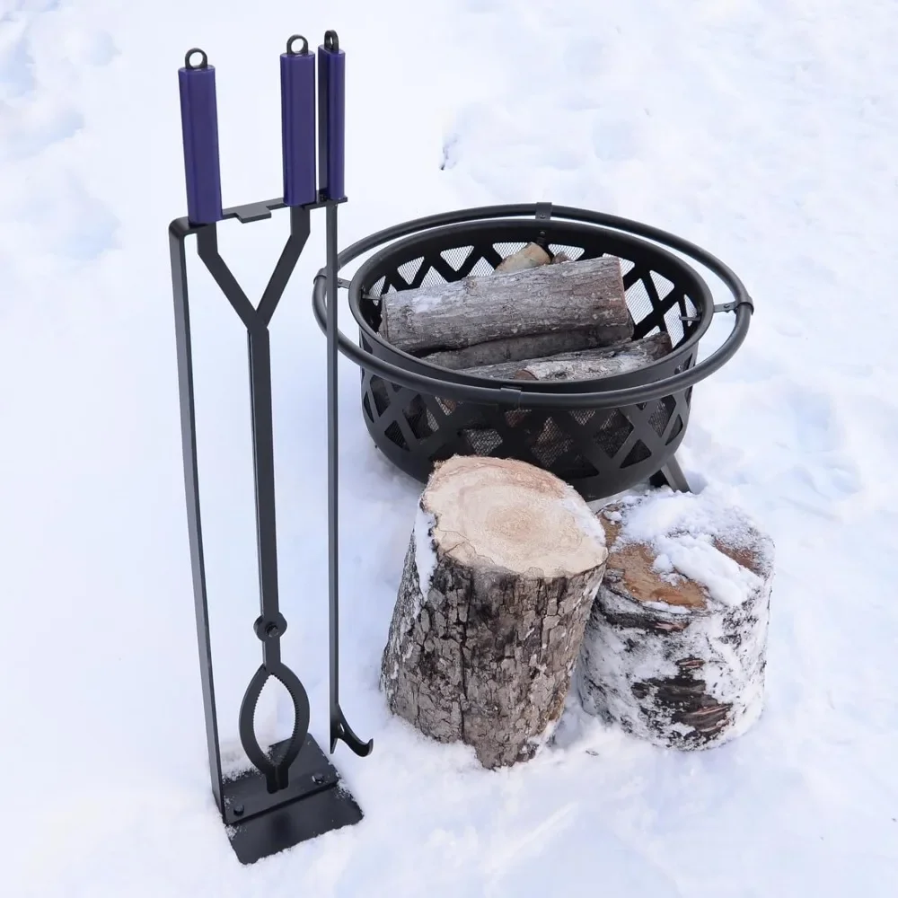 Heavy Duty Fire Pit Tools Set with 40