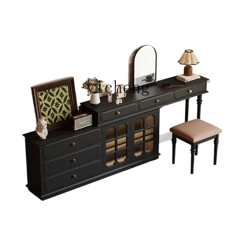 

XL American dresser, chest, integrated storage cabinet, master bedroom telescopic two-in-one desk