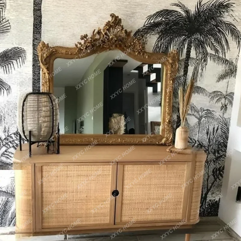 XX retro carved makeup mirror , bathroom makeup mirror, fireplace decorative mirror