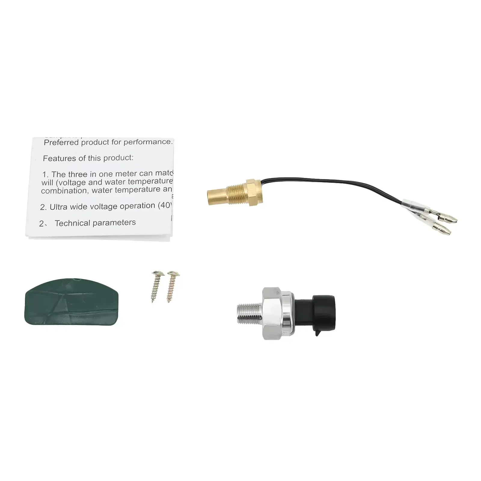 3-in-1 Universal Auto 12V/24V LCD Digital LKW Auto Öldruck Spannung Wassertemperatur Kombinationsanzeige mit 1/8 NPT Sensoren – Detail 11