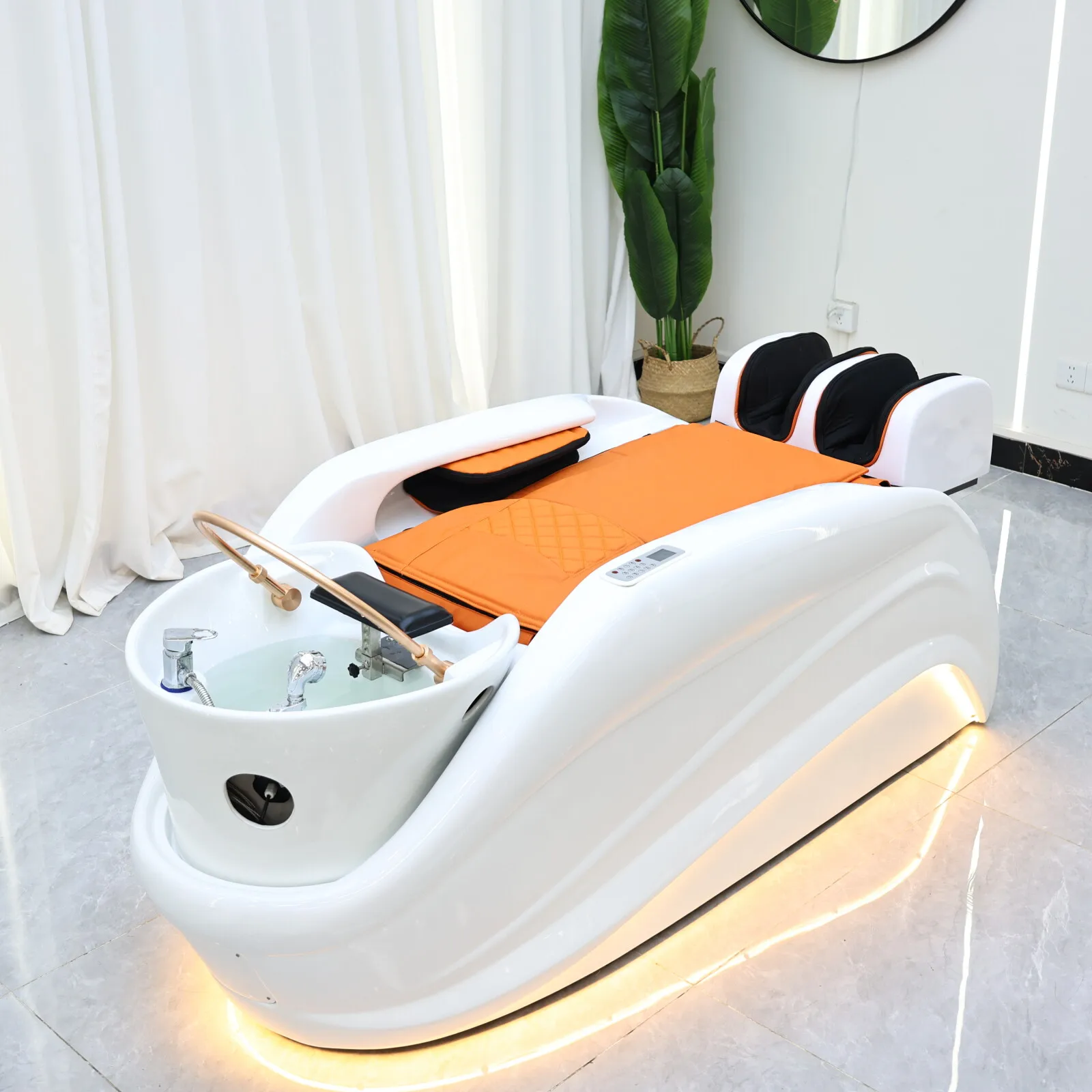 

Smart Massage Shampoo Bed, Hair Washing Beds, Massage Table, Premium Salon Head SPA Furniture for Luxury Hairdressing Shop